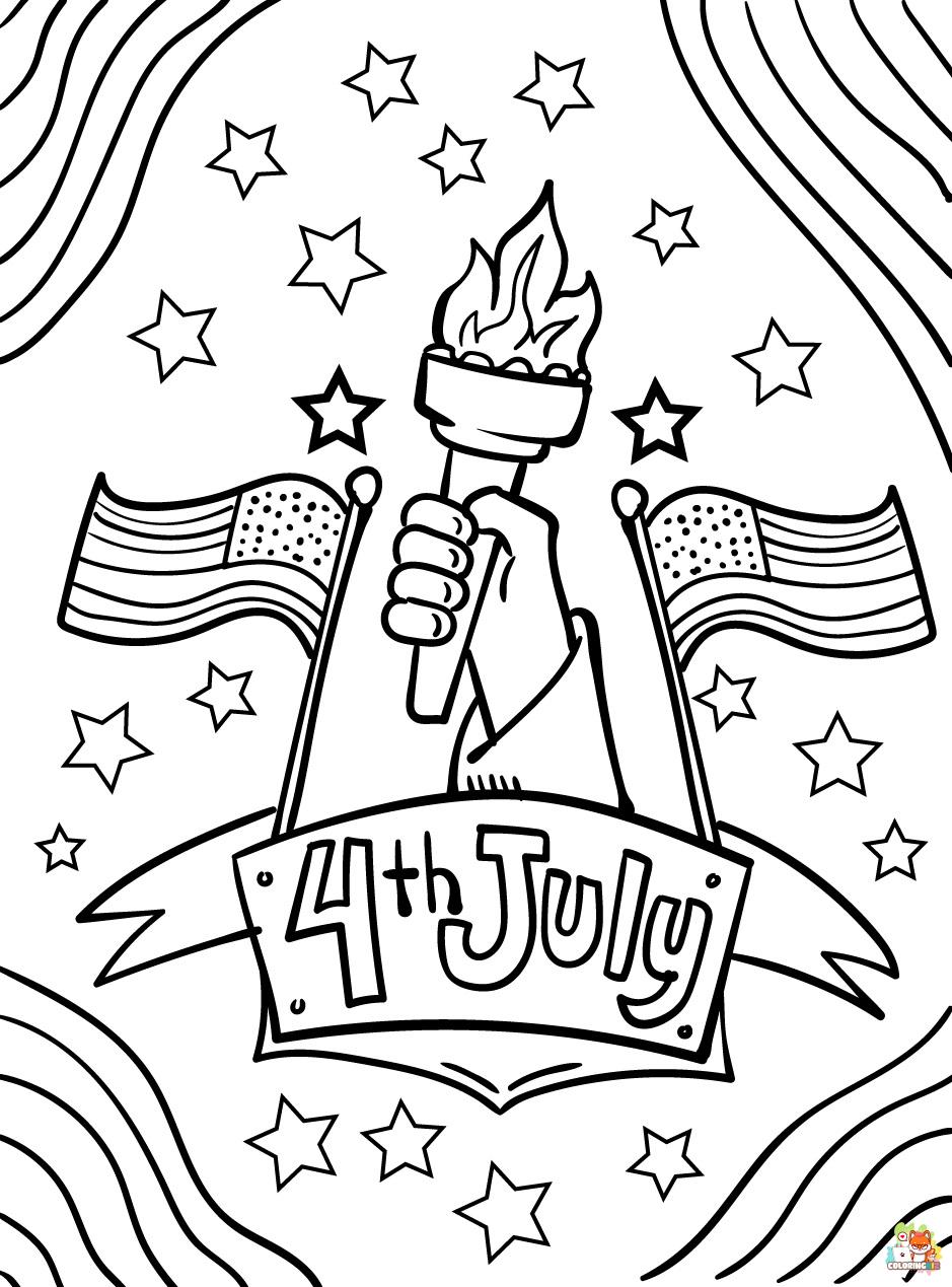 Fourth of July coloring pages printable