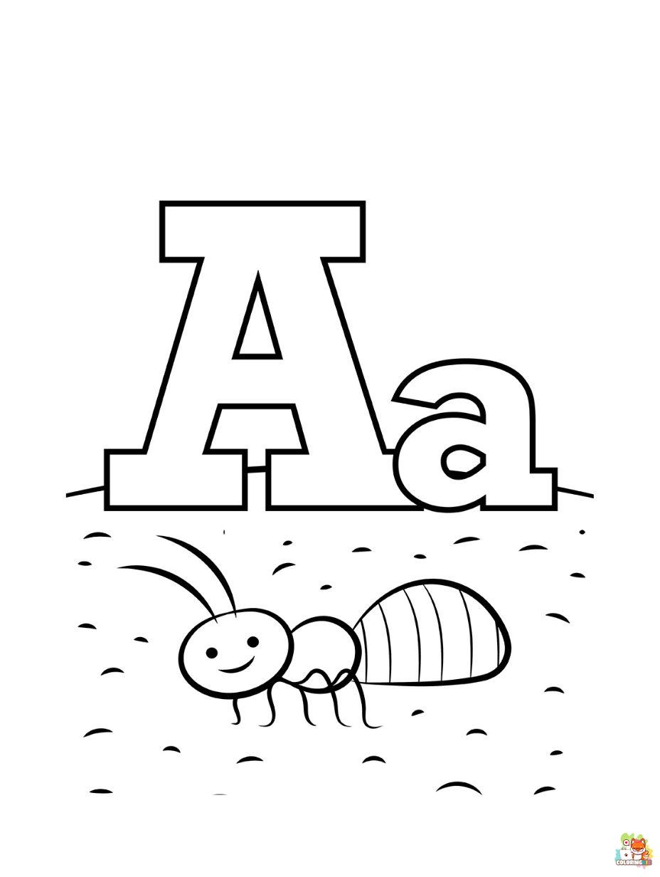 Free ABC Coloring Pages coloring pages for kids