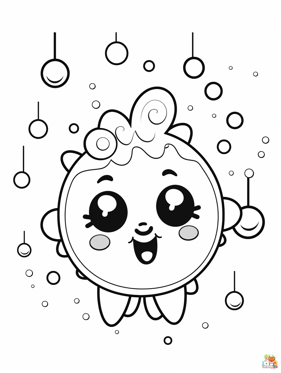 Free Bubbles coloring pages for kids