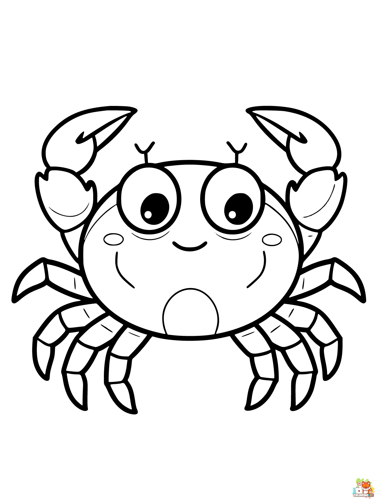 Free Crab coloring pages for kids