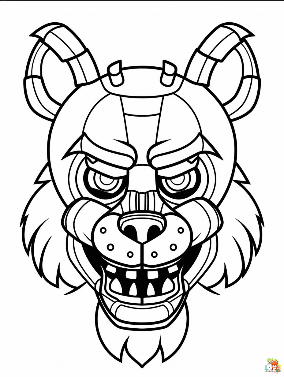 Free Five nights at Freddys coloring pages for kids 1