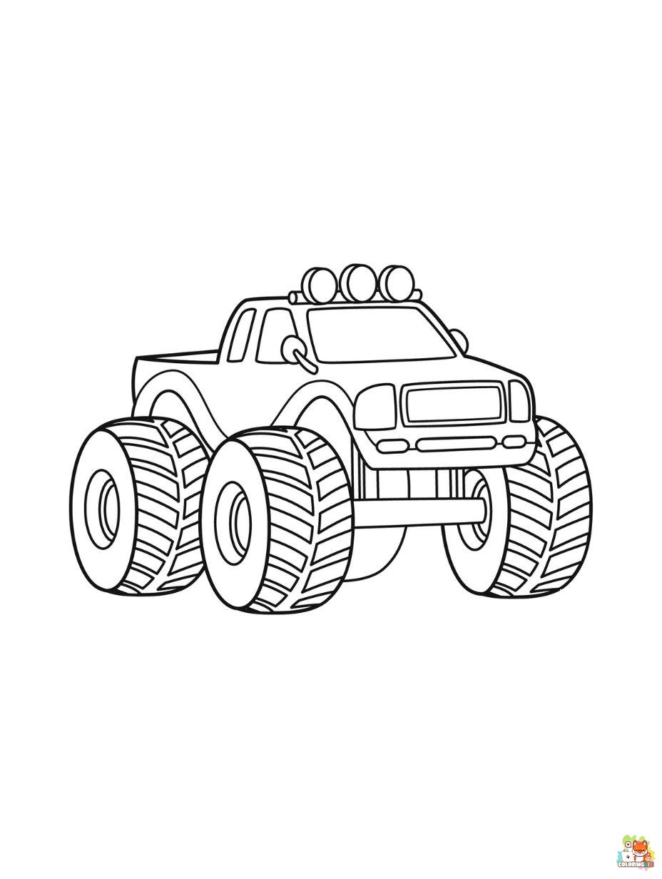 Free Monster Jam coloring pages for kids