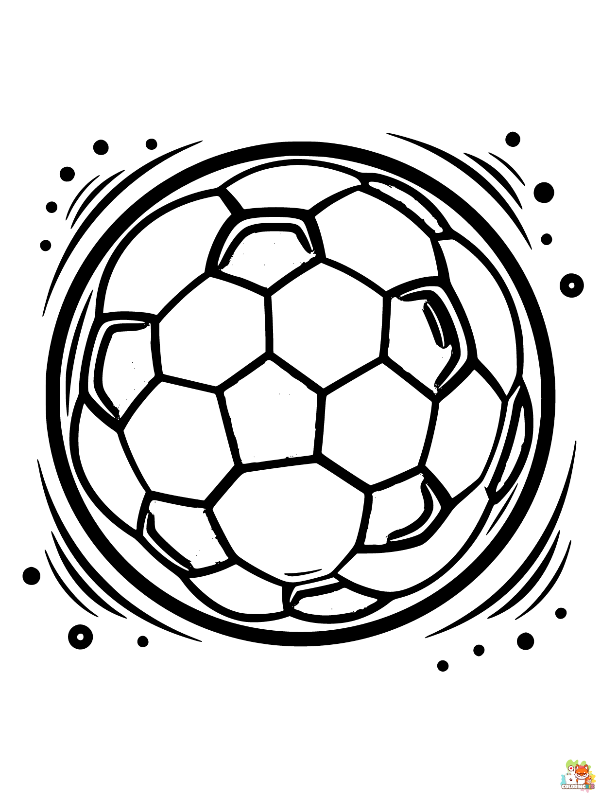Free Soccer coloring pages for kids