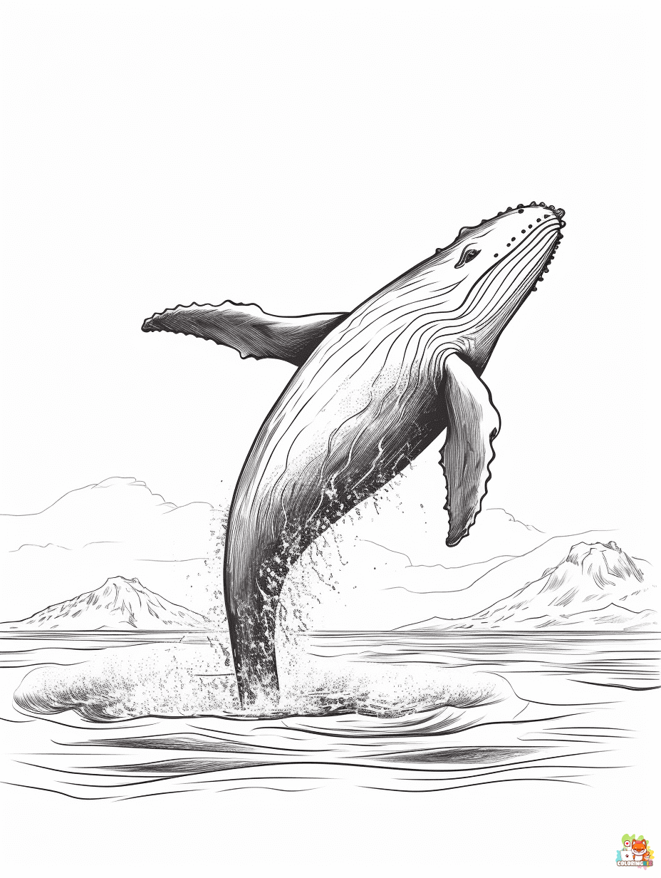 Free Whale coloring pages for kids