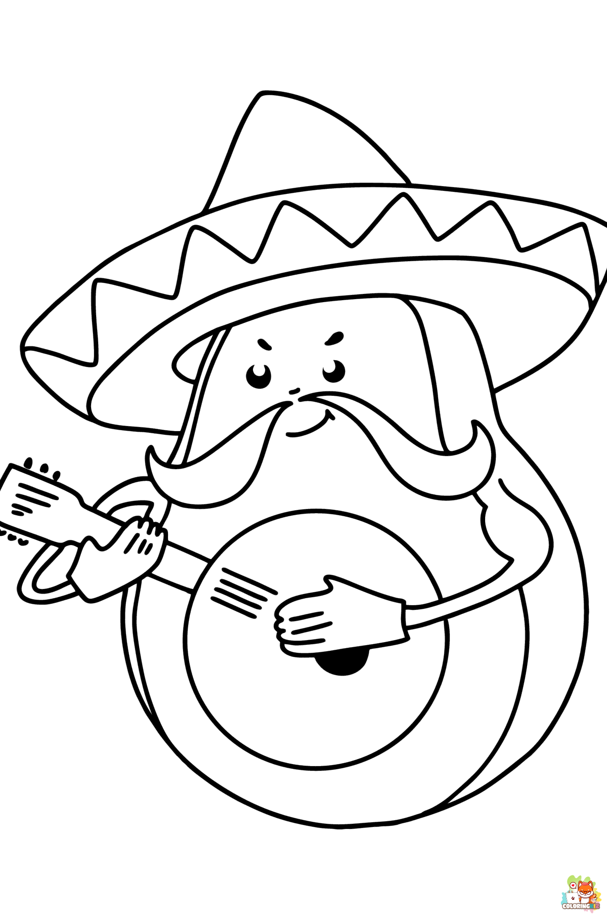 Free avocado coloring pages for kids