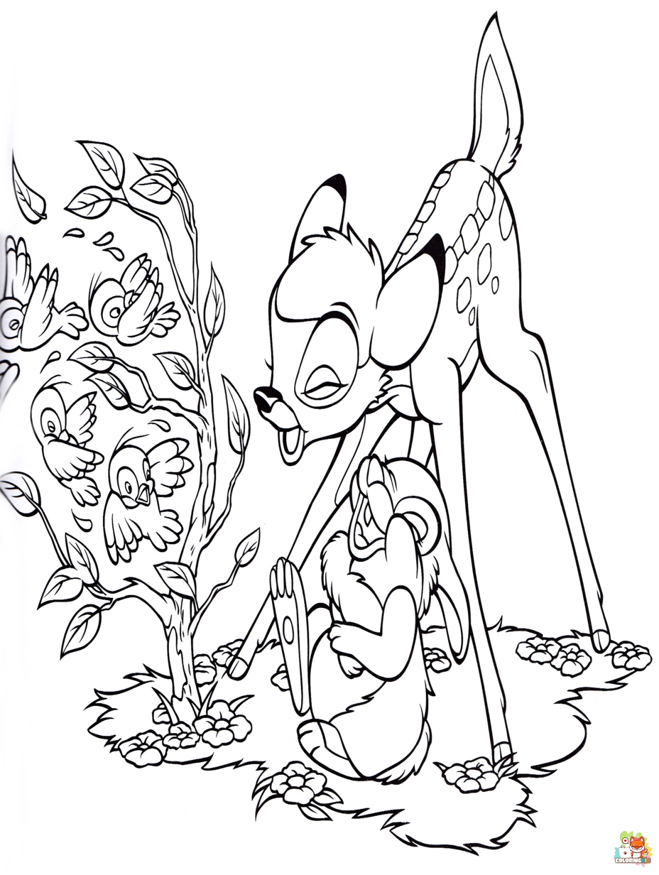 Free bambi coloring pages for kids