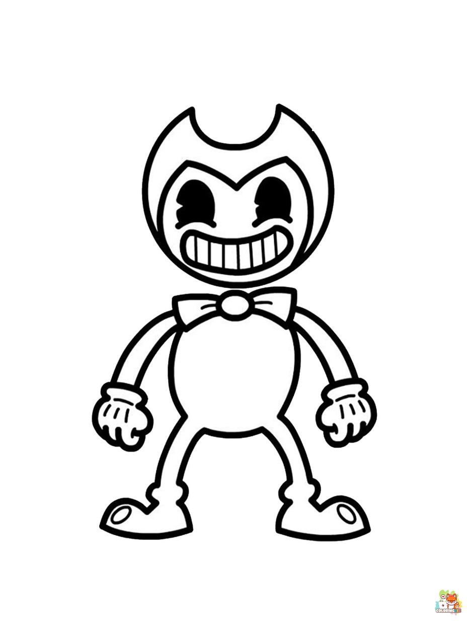 Free bendy coloring pages for kids