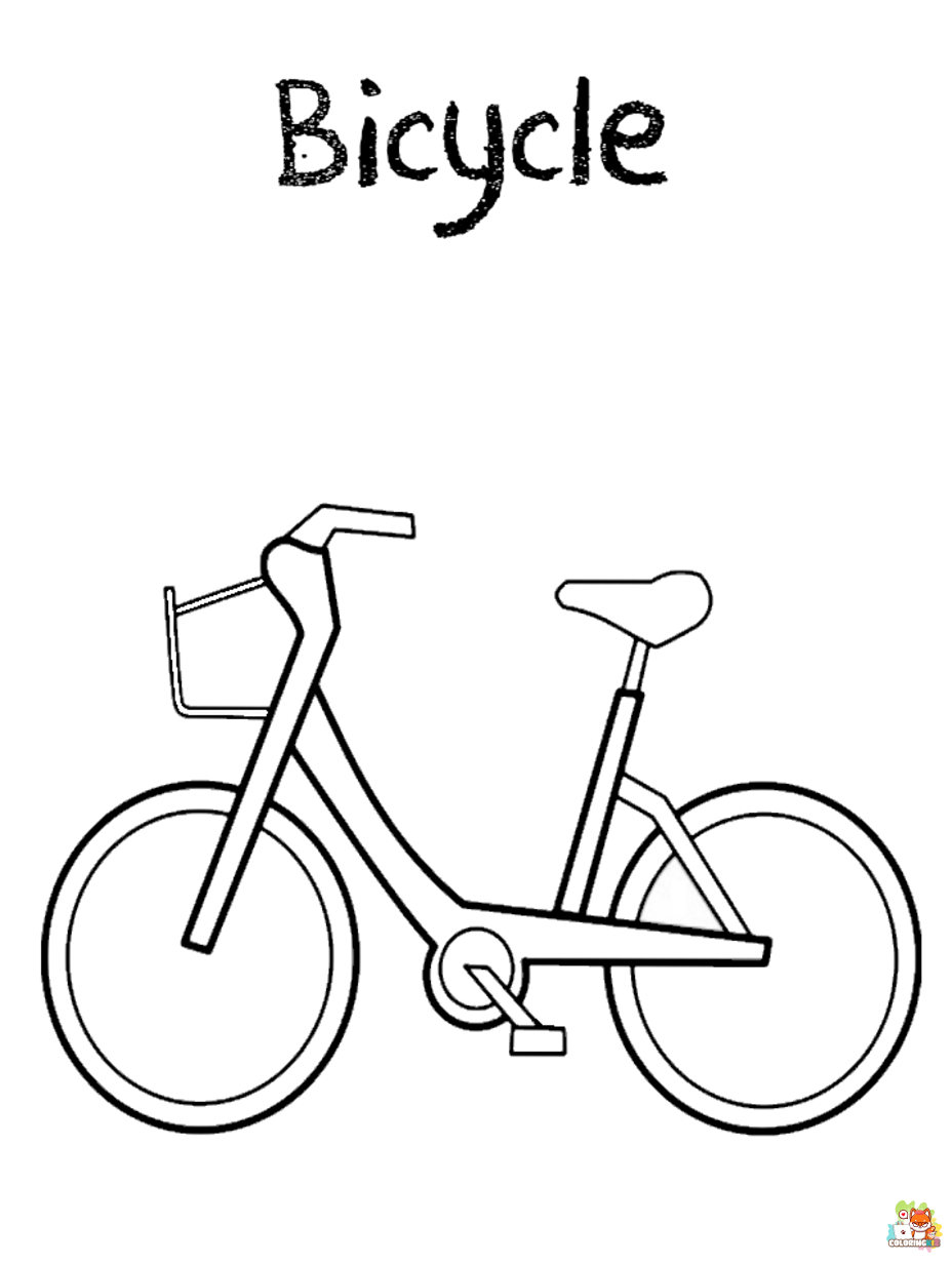 Free bike coloring pages for kids