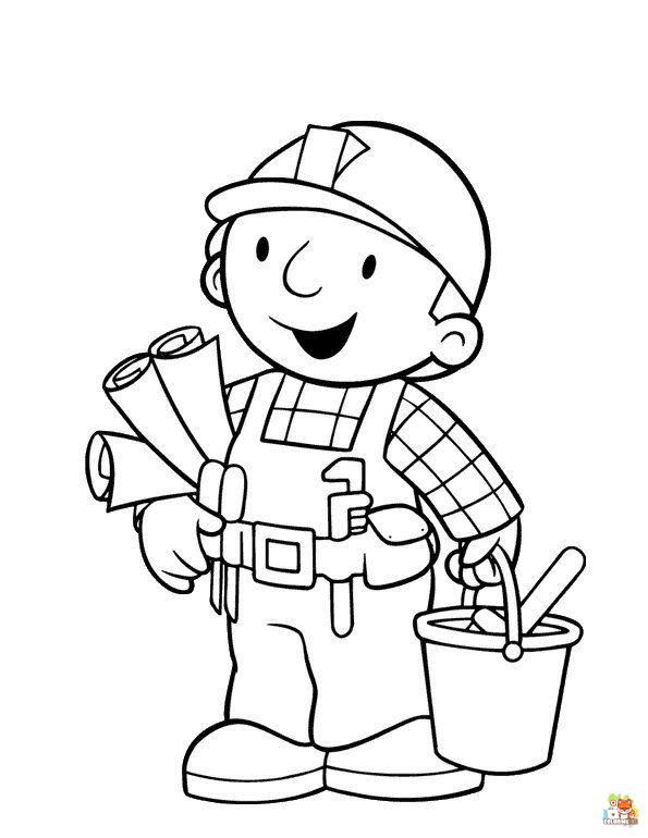Free bob the builder coloring pages for kids