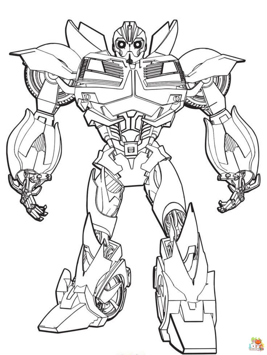 Free bumblebee transformer coloring pages for kids