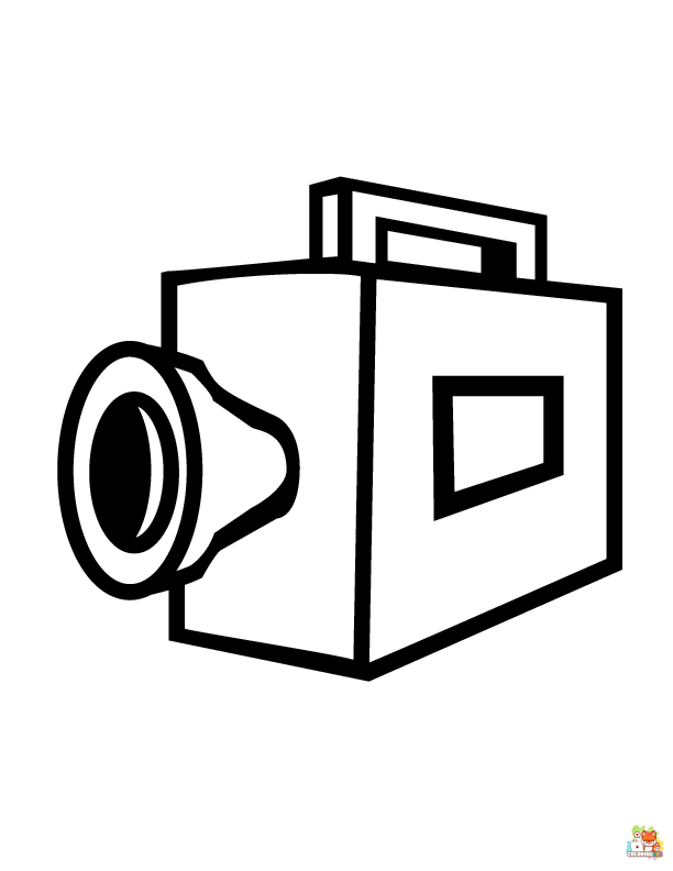 Free camera coloring pages for kids