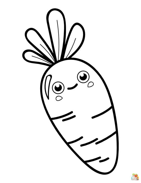 Free carrot coloring pages for kids