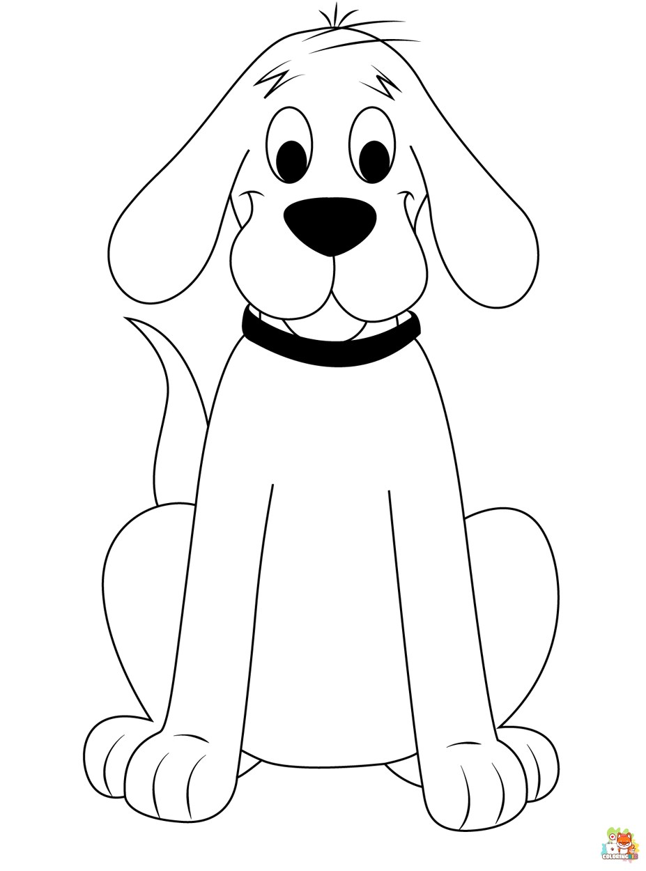 Free clifford coloring pages for kids