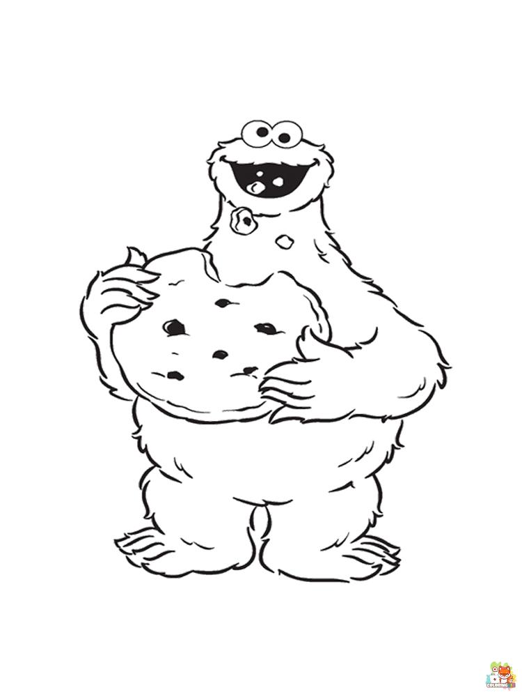 Free cookie monster coloring pages for kids