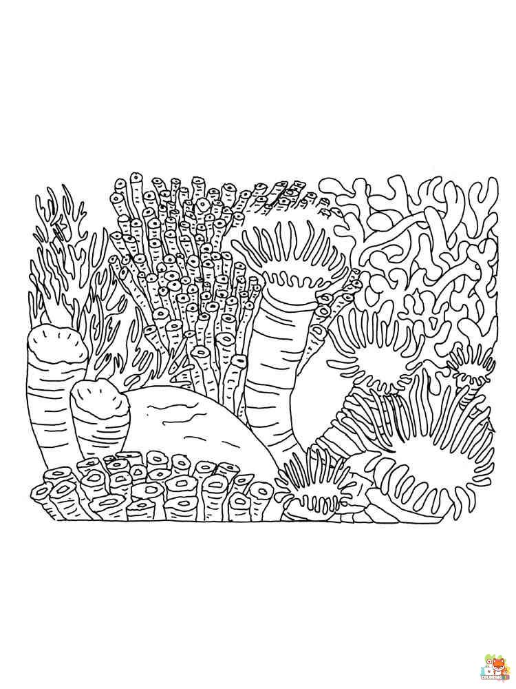 Free coral coloring pages for kids