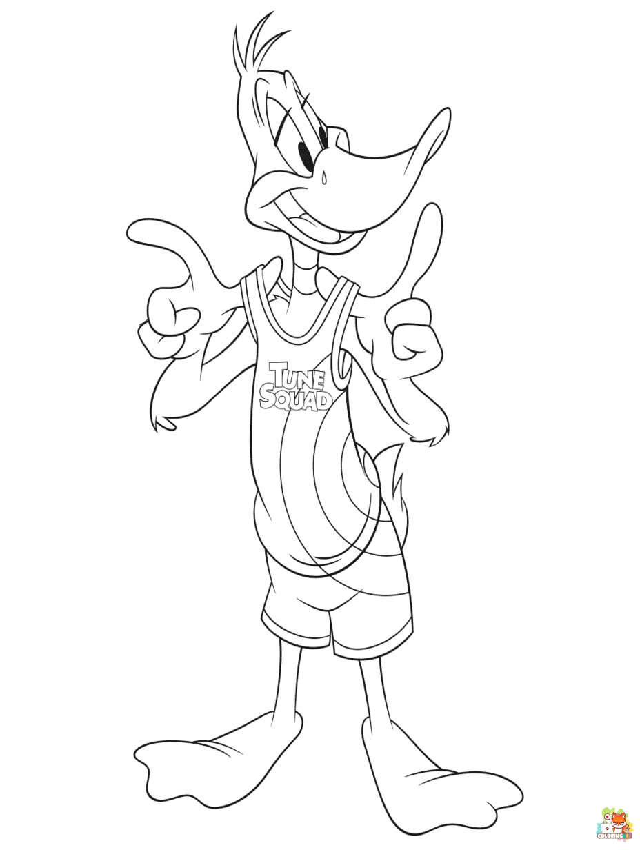 Free daffy duck looney tunes coloring pages for kids