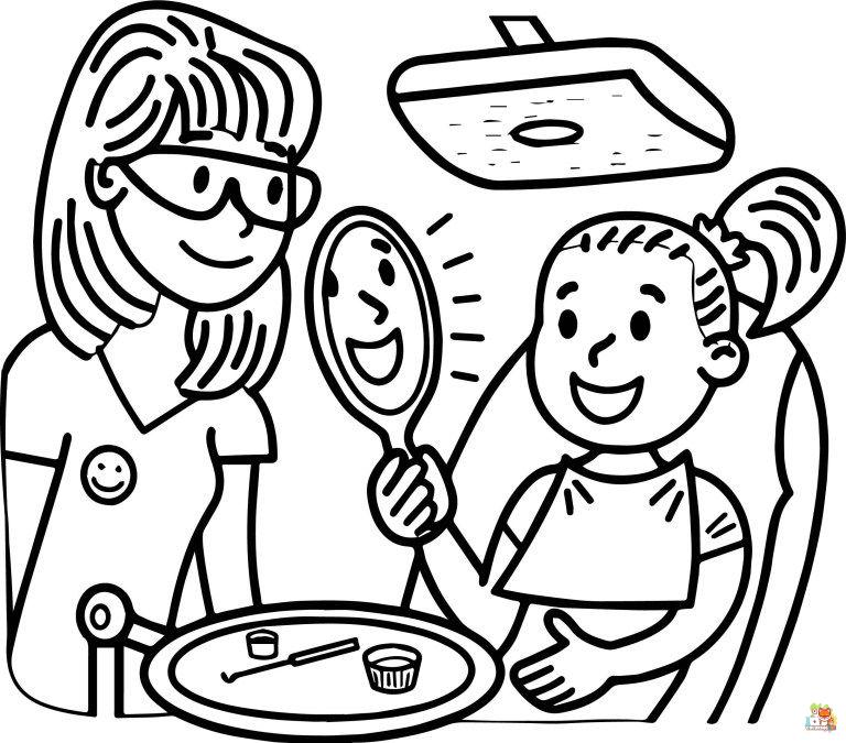 Free dentist coloring pages for kids