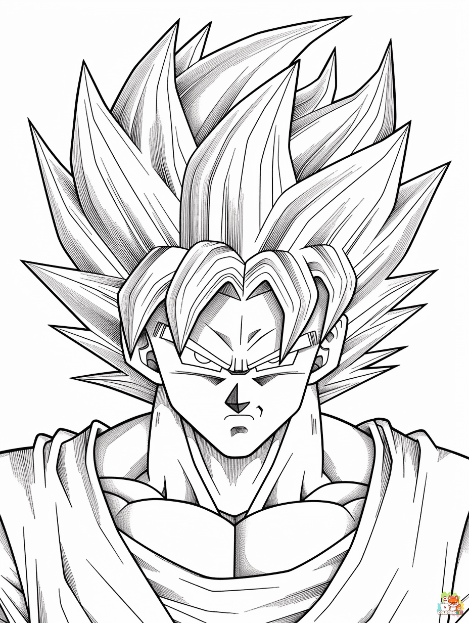 Free dragon ball z coloring pages for kids