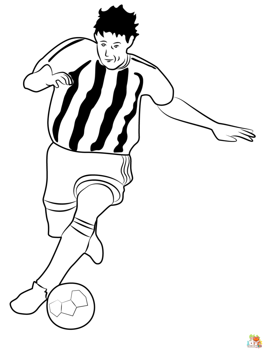 Free football player coloring pages for kids