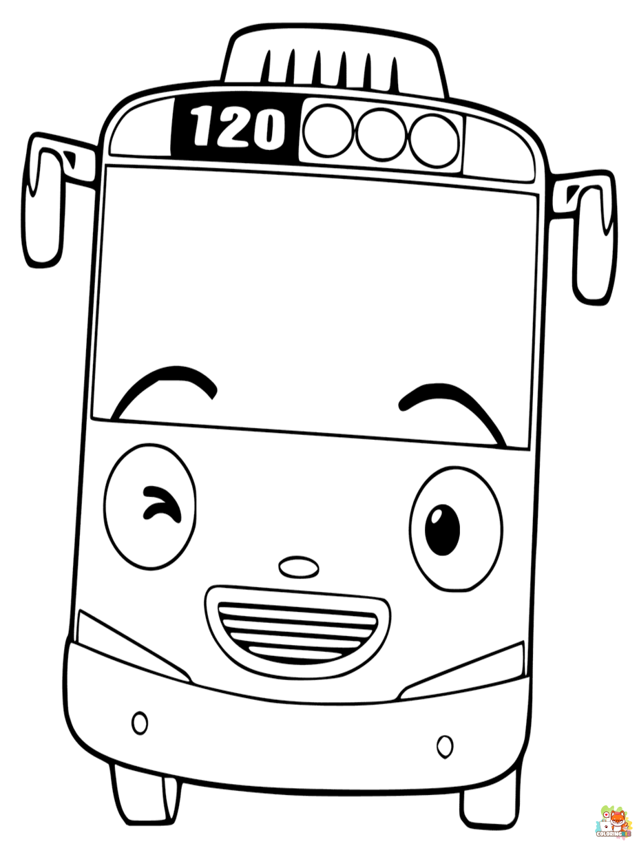 Free frank tayo the little bus coloring pages for kids