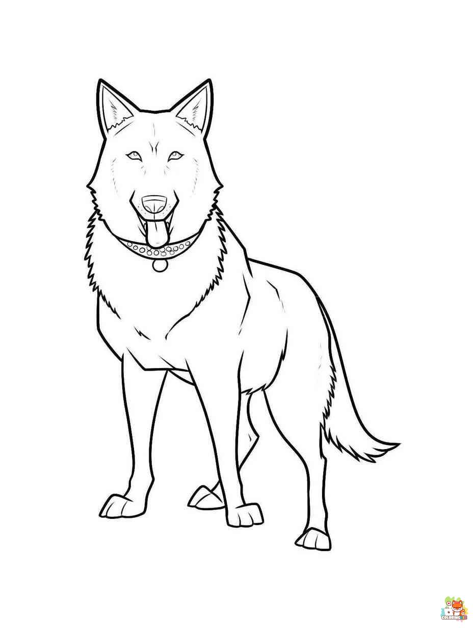 Free german shepherd coloring pages for kids