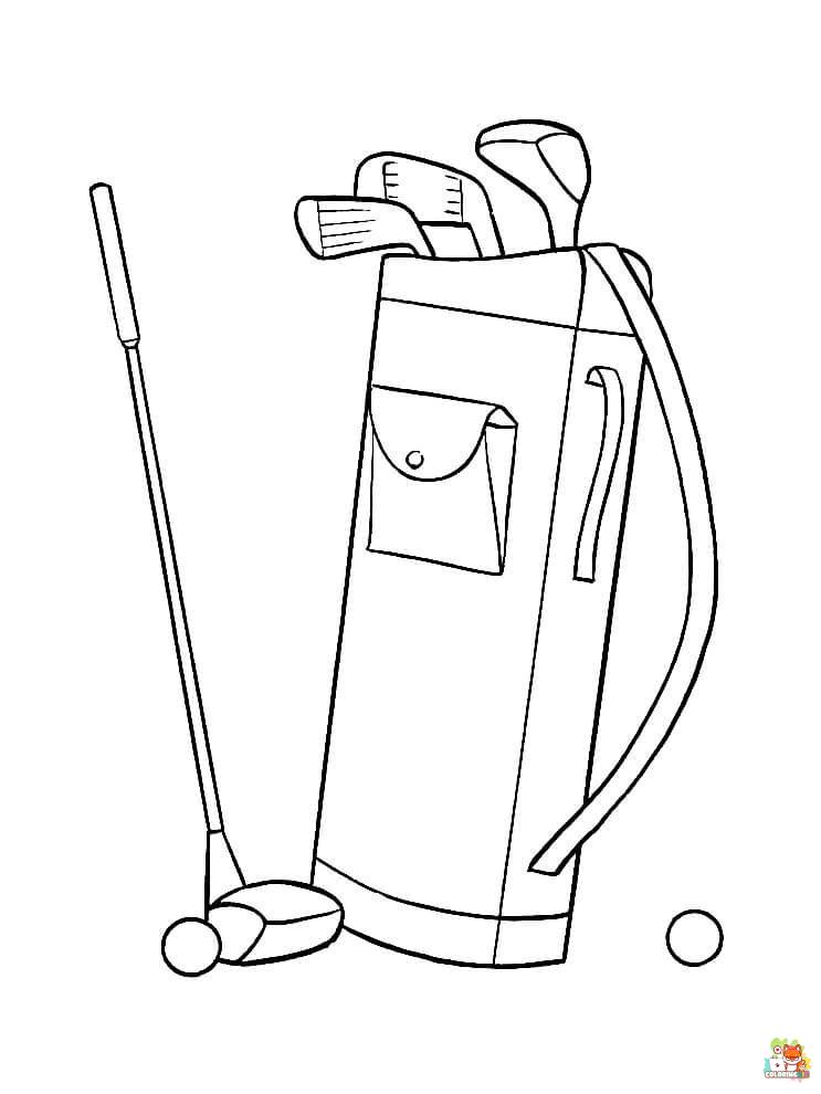 Free golf coloring pages for kids
