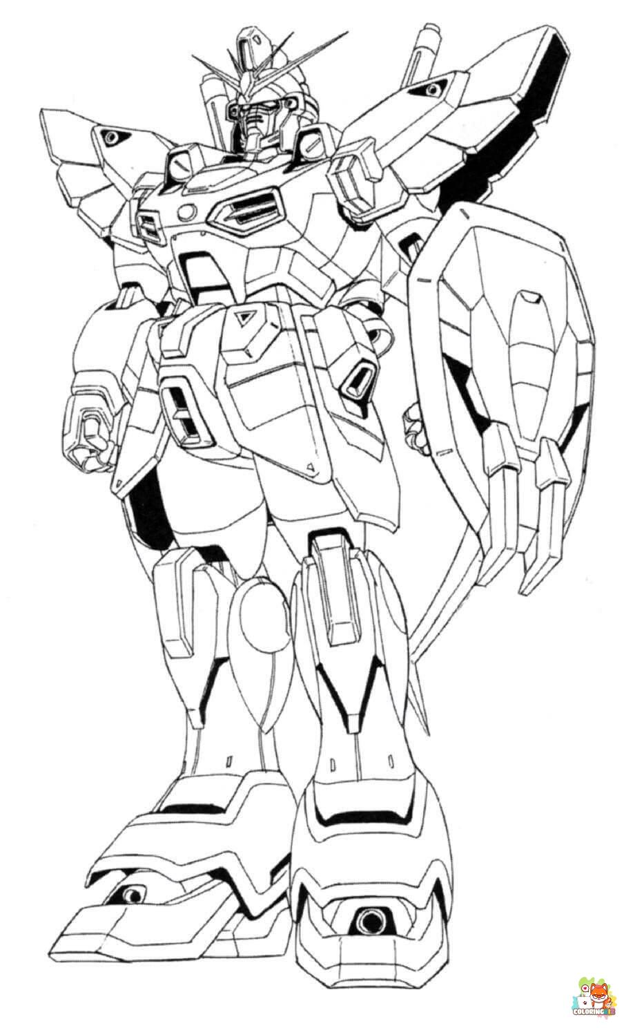 Free gundam coloring pages for kids