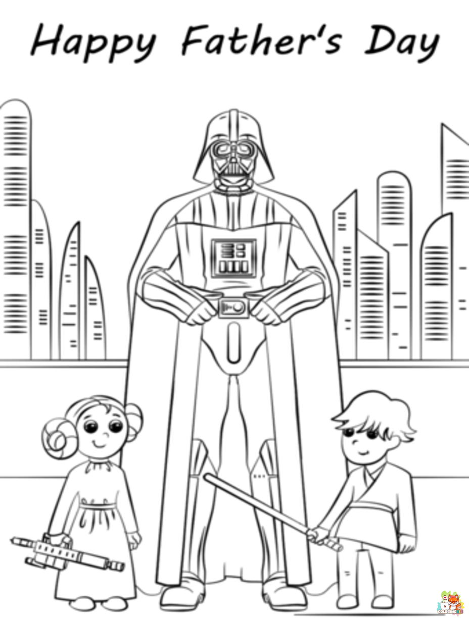 Free happy fathers day coloring pages for kids