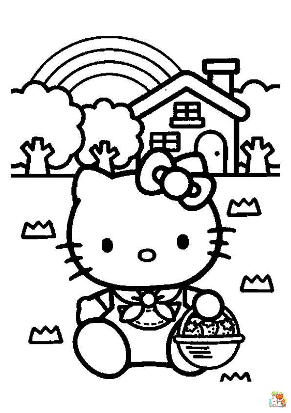 Free hello kitty coloring pages for kids