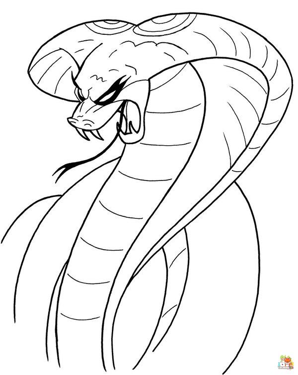 Free king cobra coloring pages for kids