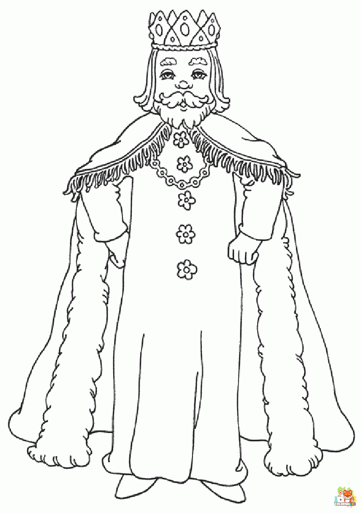 Free king coloring pages for kids