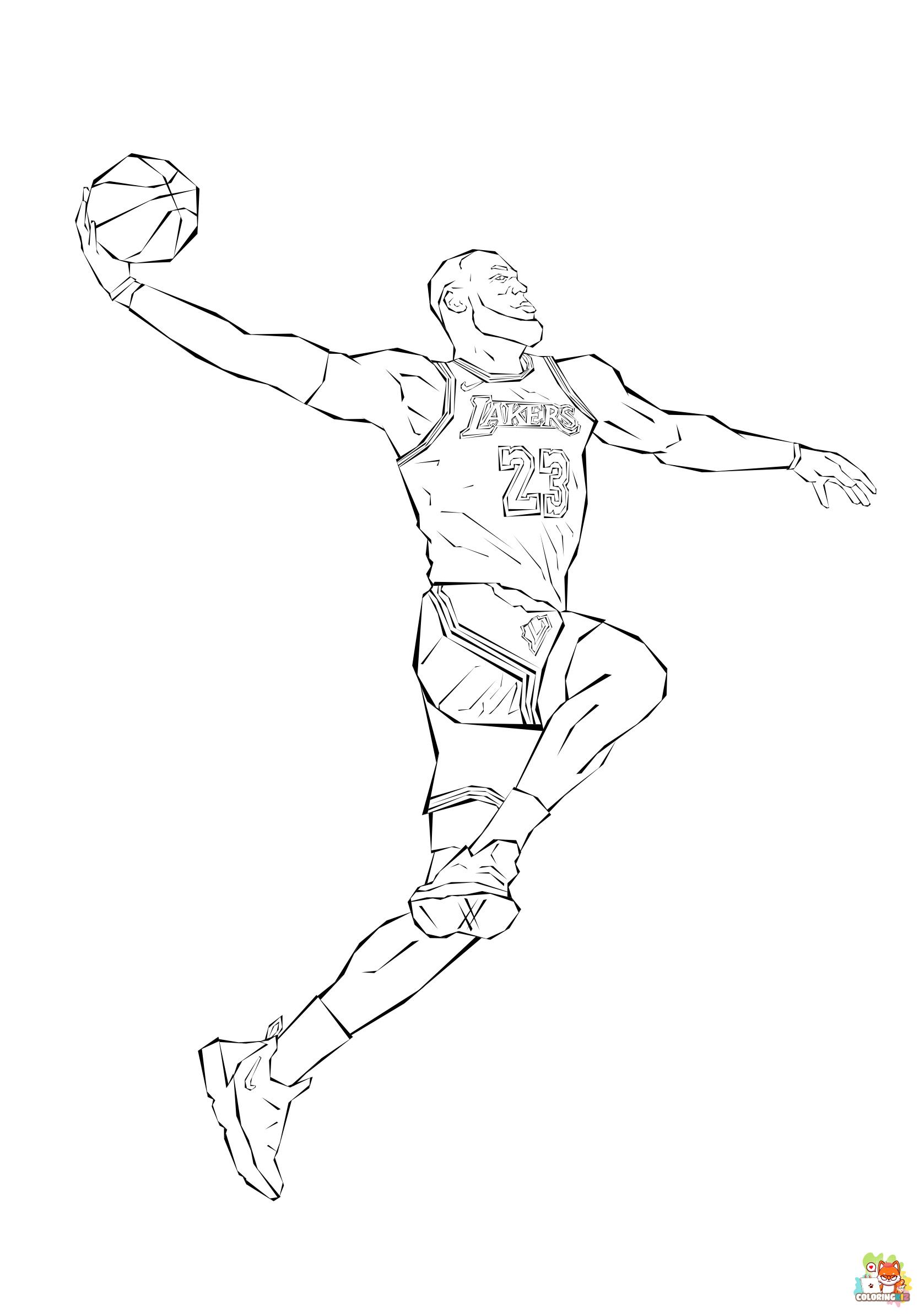 Free lebron james coloring pages for kids