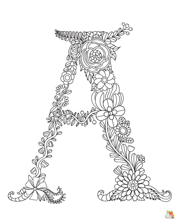 Free letter a coloring pages for kids