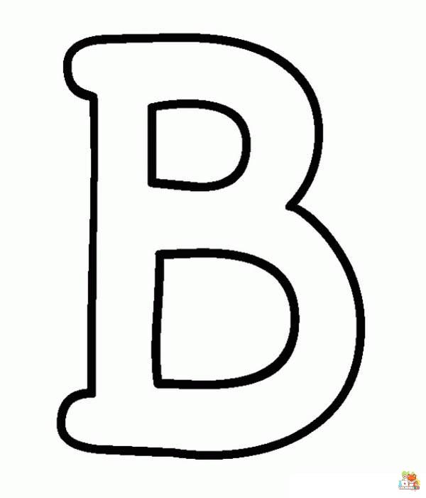 Free letter b coloring pages for kids