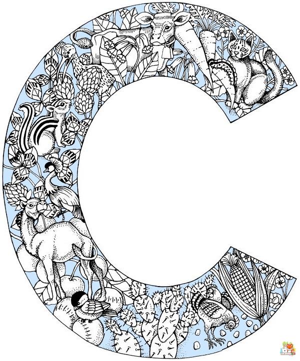 Free letter c coloring pages for kids