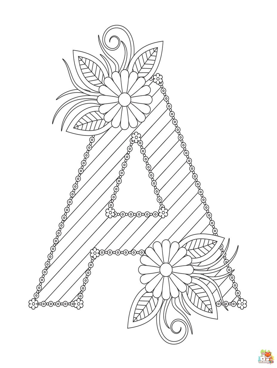 Free letter coloring pages for kids