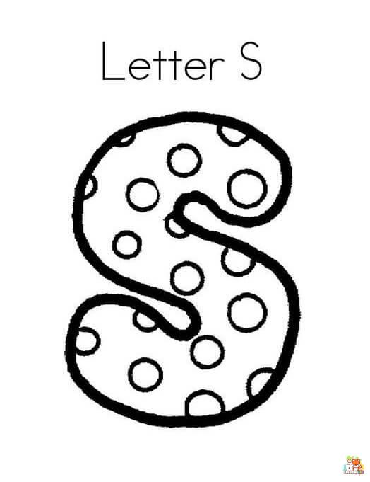 Free letter s coloring pages for kids
