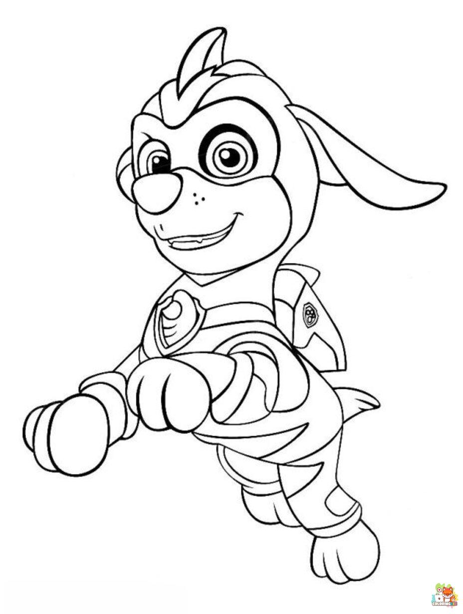 Free mighty pups coloring pages for kids