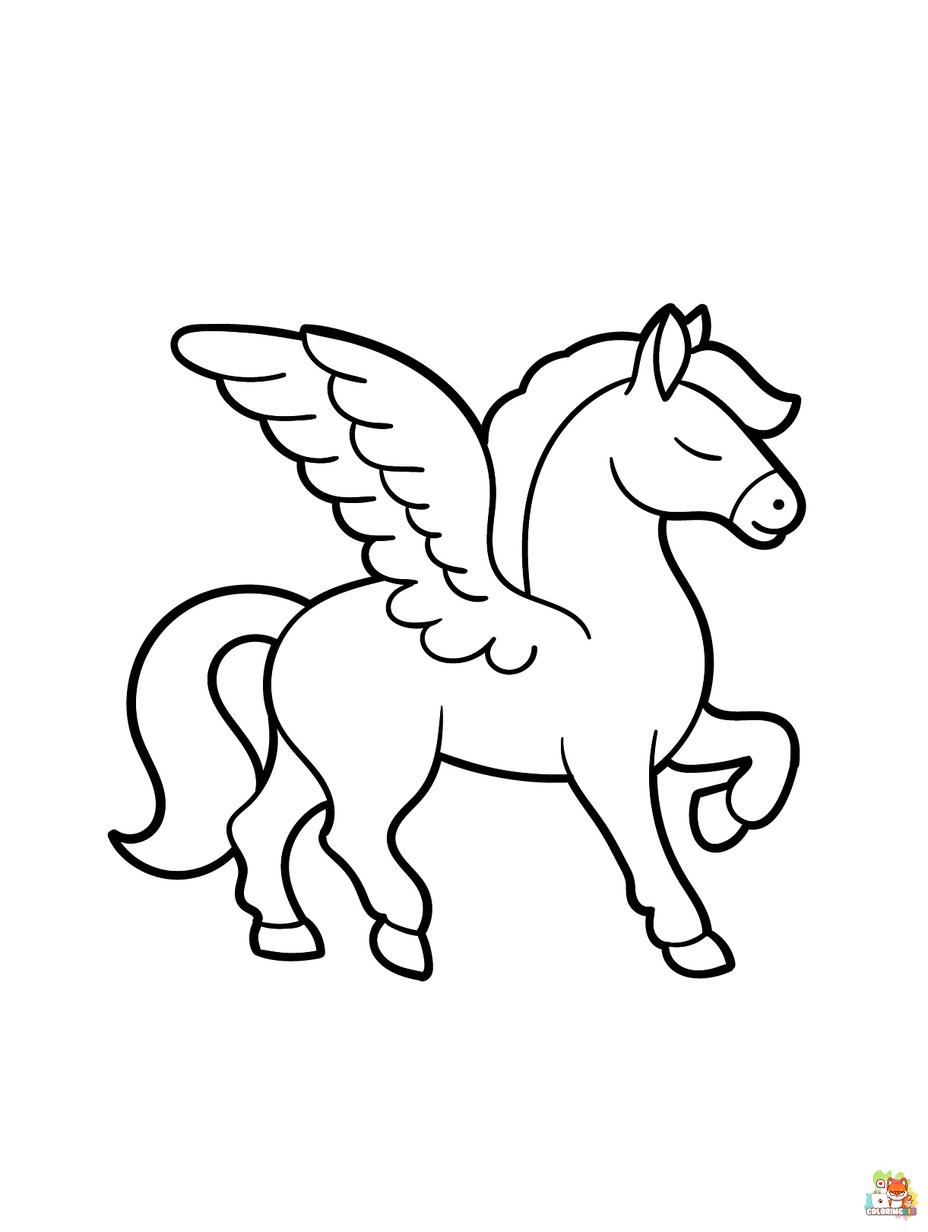 Free pegasus coloring pages for kids