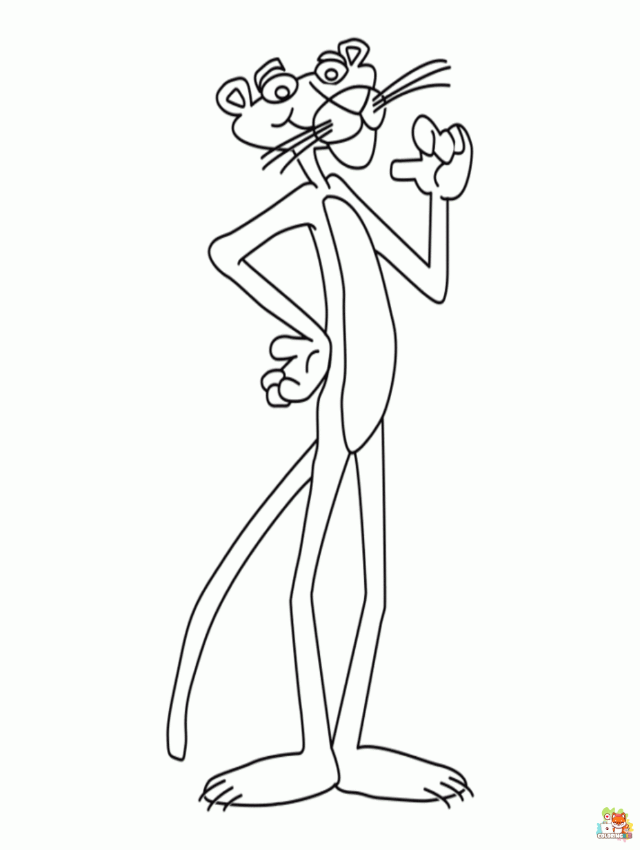 Free pink panther coloring pages for kids
