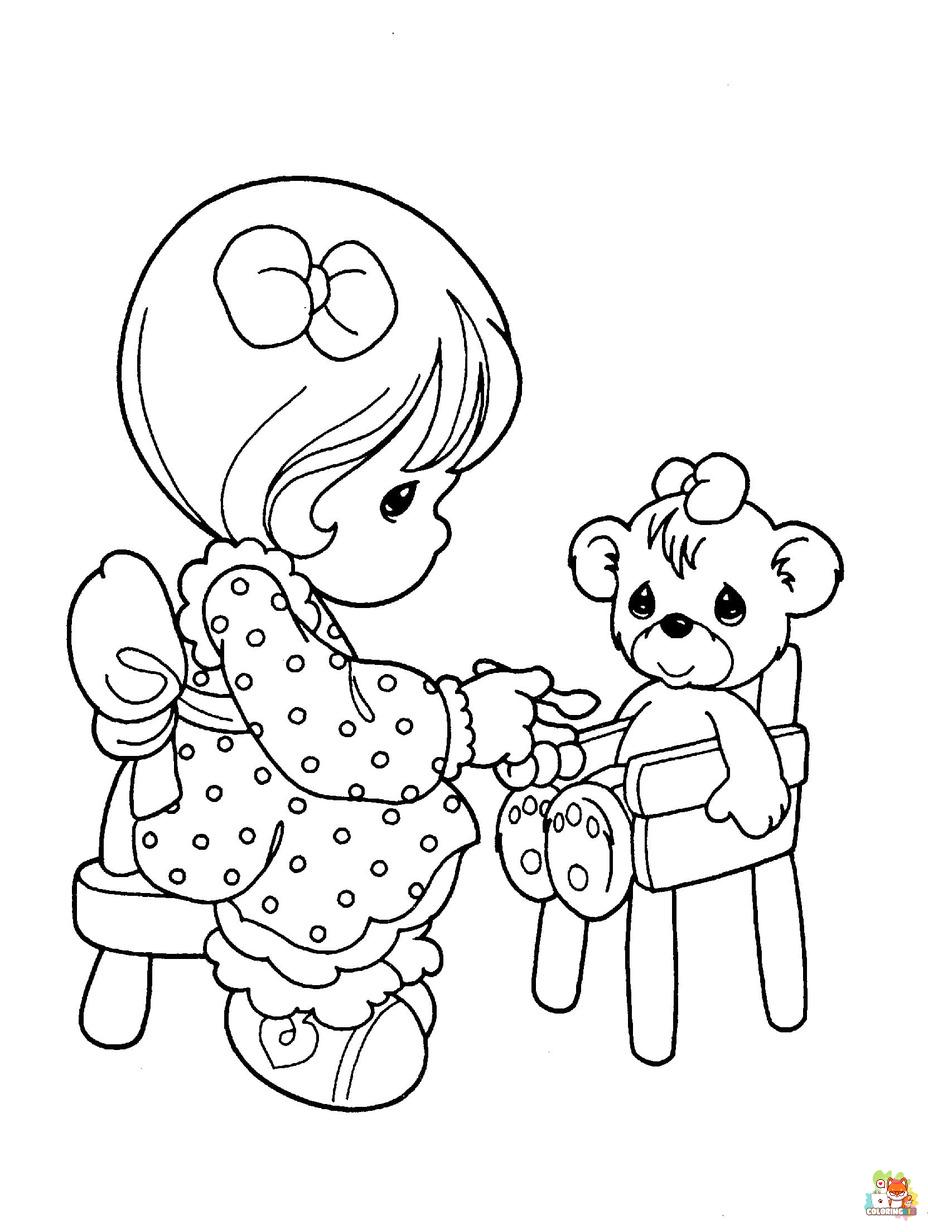 Free precious moments coloring pages for kids