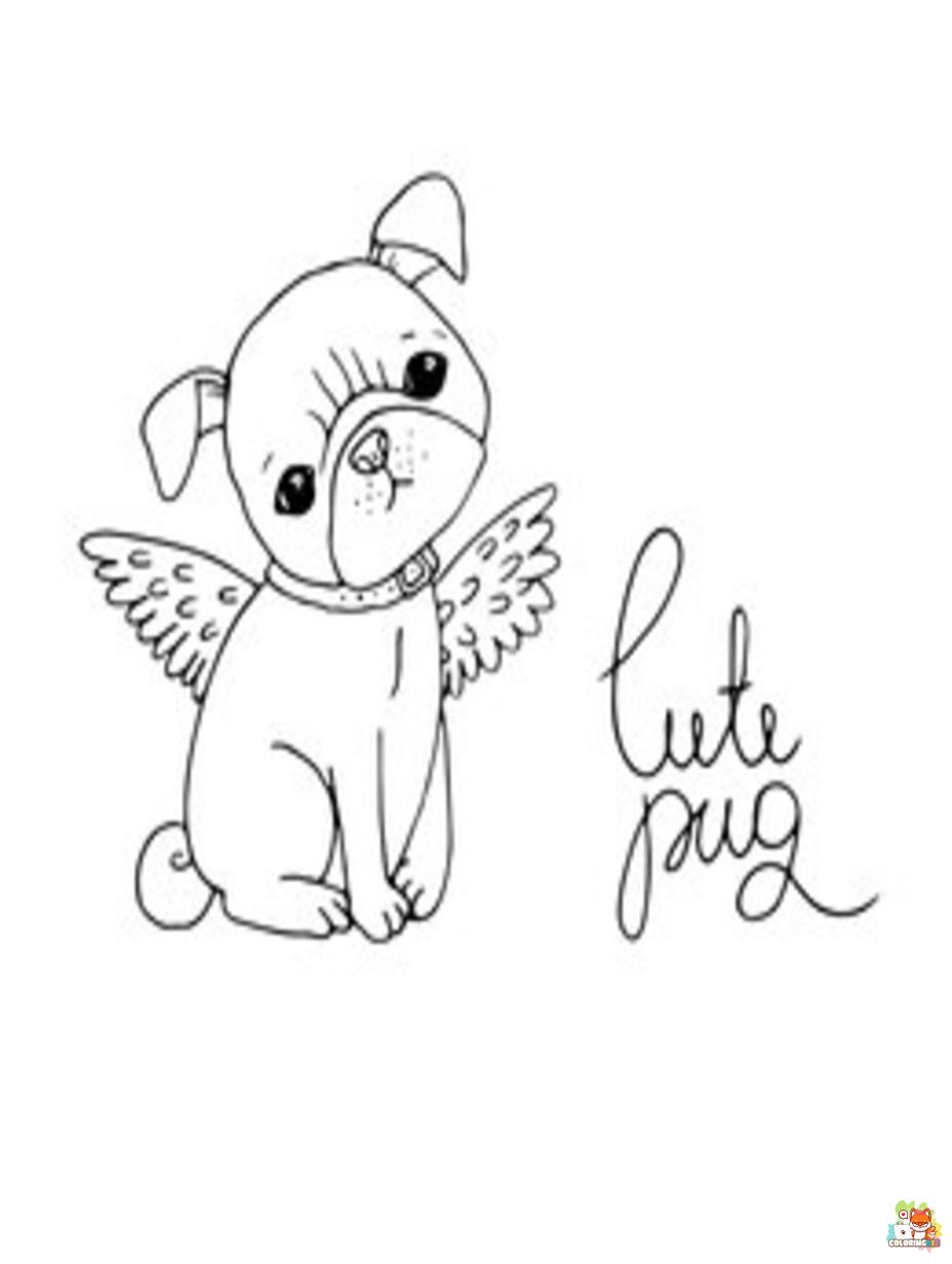 Free pug coloring pages for kids