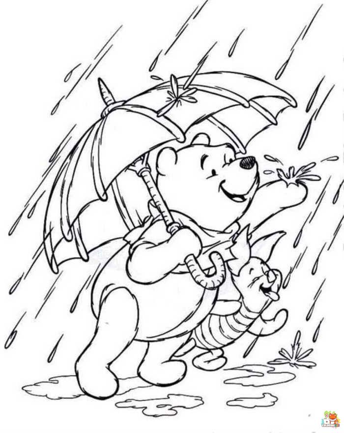 Free rainy day coloring pages for kids