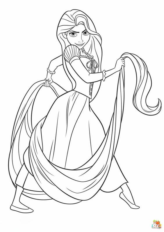 Free rapunzel coloring pages for kids