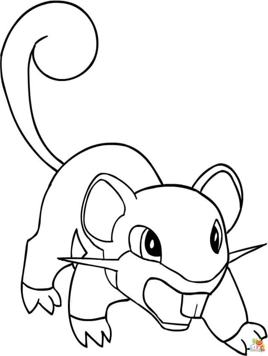 Free rattata coloring pages for kids