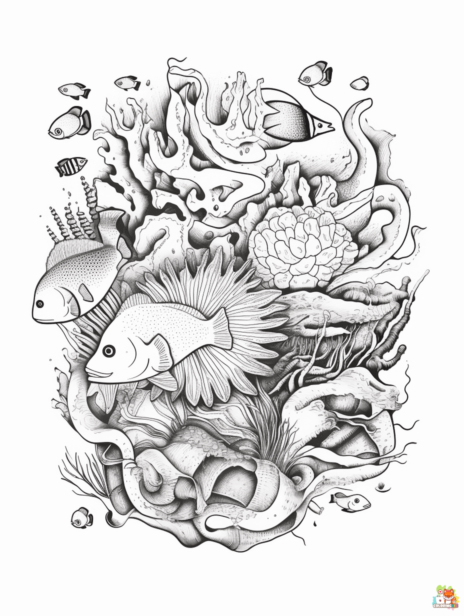 Free sea animals coloring pages for kids