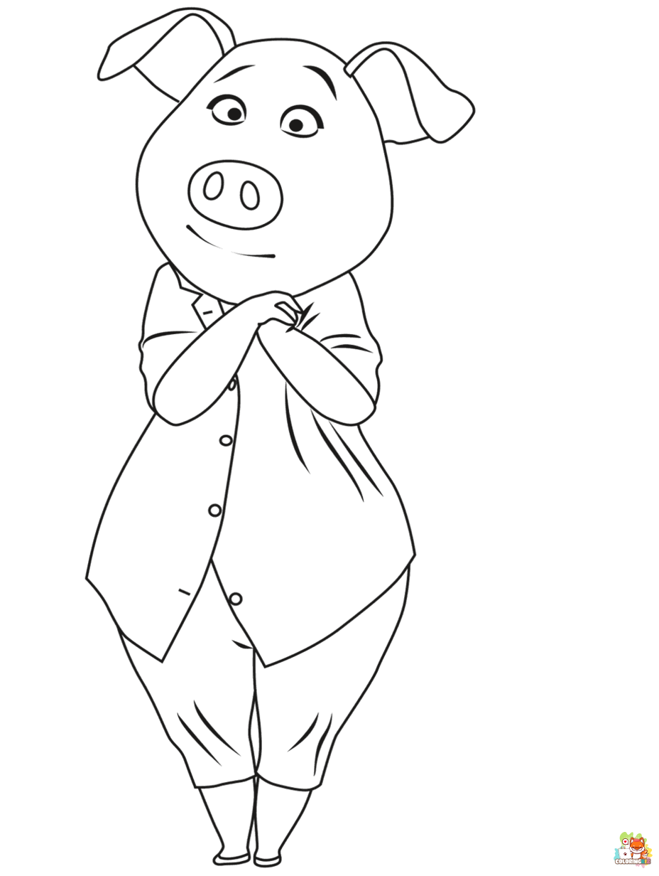 Free sing coloring pages for kids