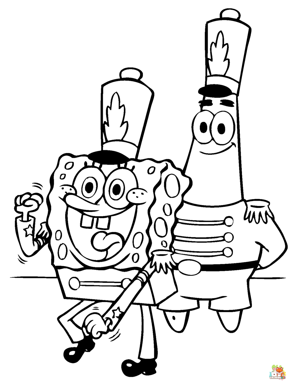 Free spongebob coloring pages for kids