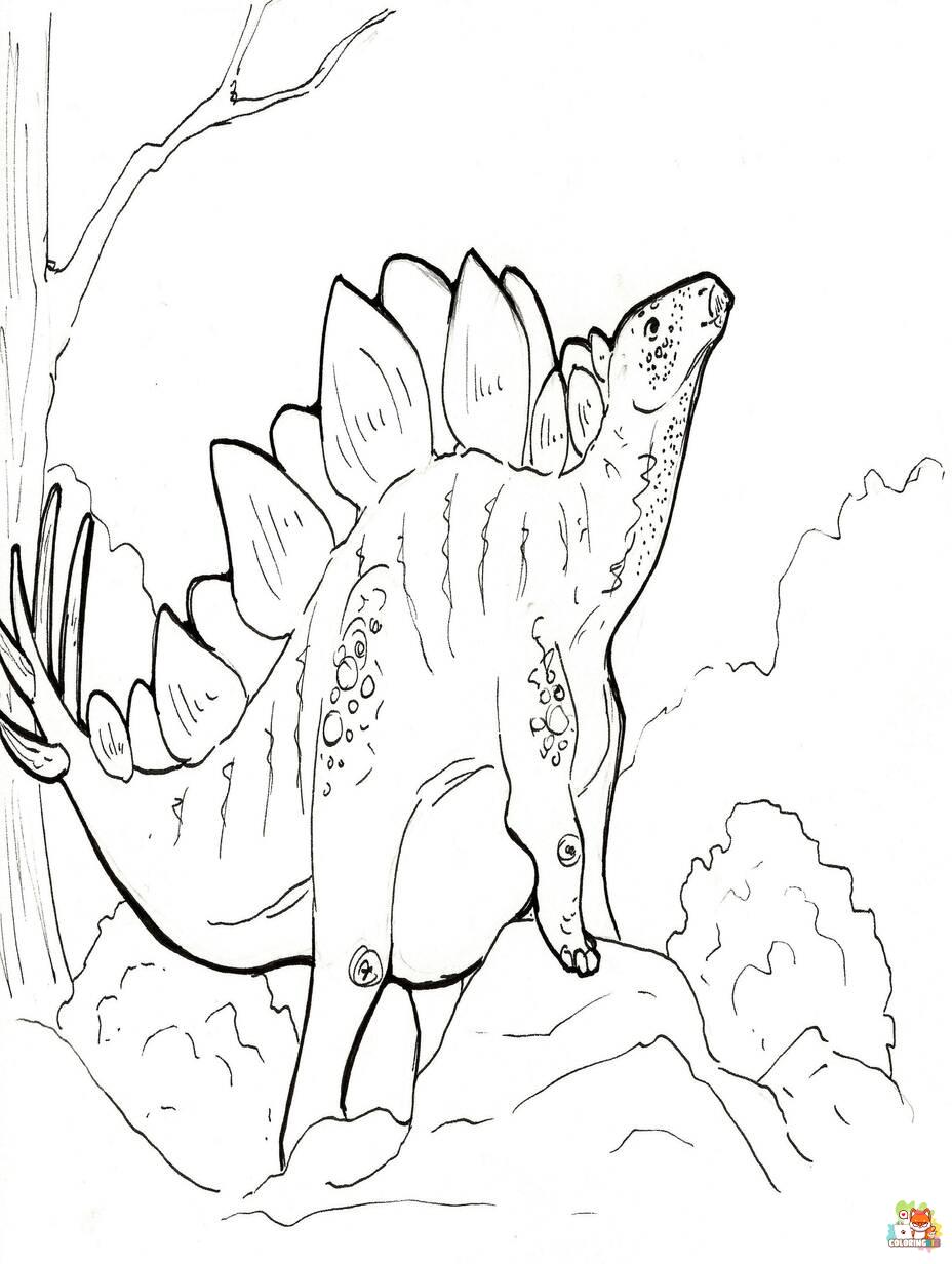Free stegosaurus coloring pages for kids