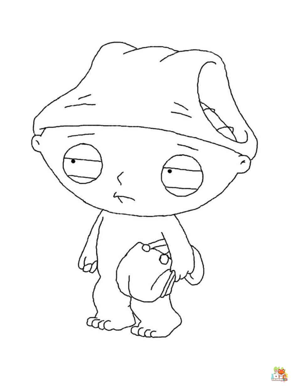 Free stewie griffin coloring pages for kids